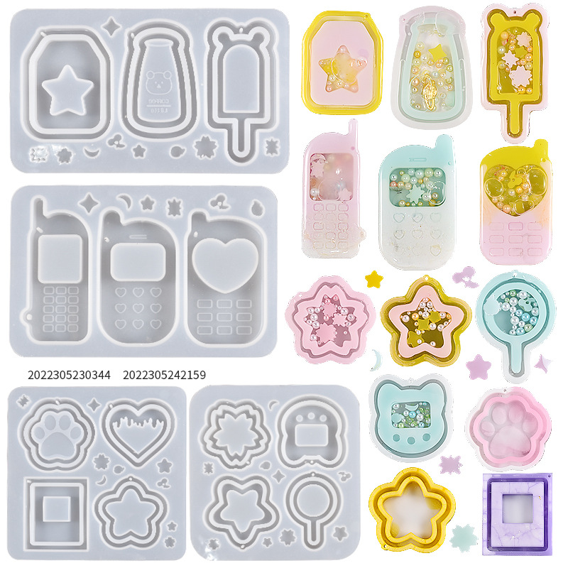 Resin Art Equipment - Resin Shaker Molds Set Charms Double