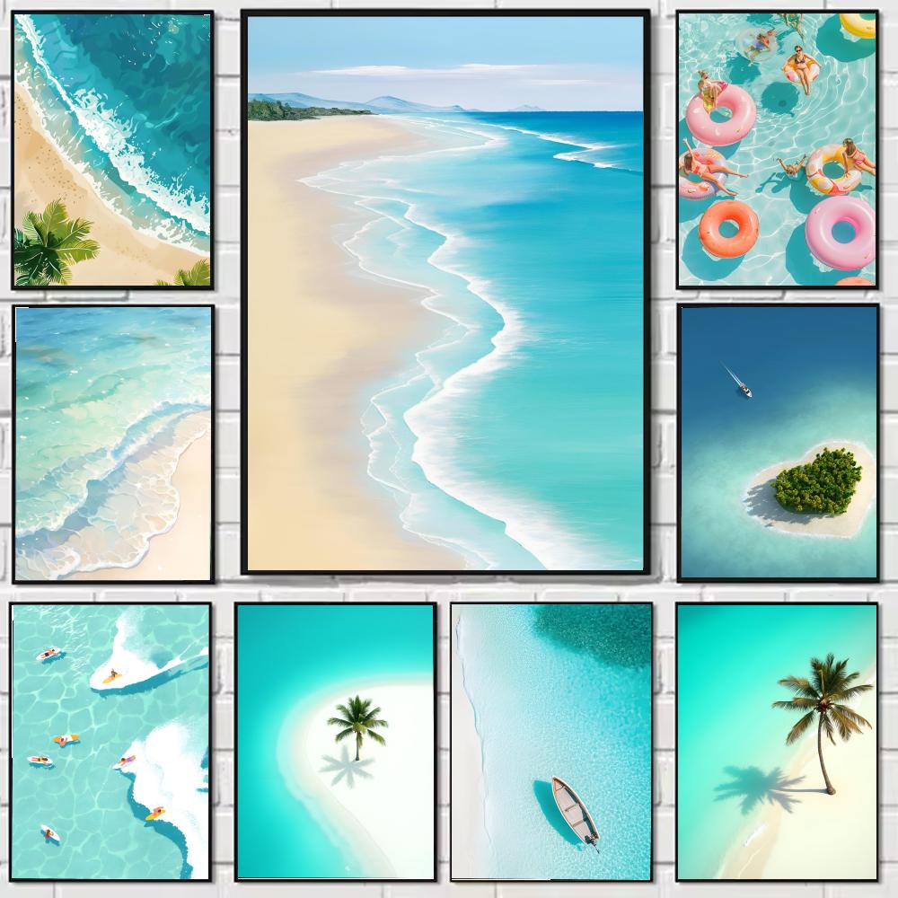 Resin Art Wallpaper - Summer Ocean Vacation Poster Trendy PP
