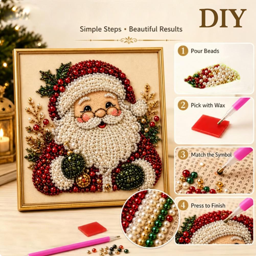Christmas Santa Claus Pearl Ar - Resin Art Wallpaper ulasan dan harga