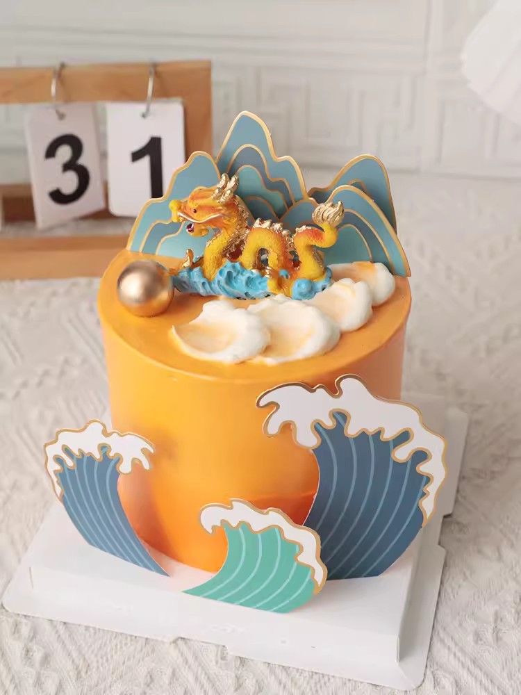 Chinese Style Happy Cake Toppe - Resin Art Alphabet ulasan dan harga