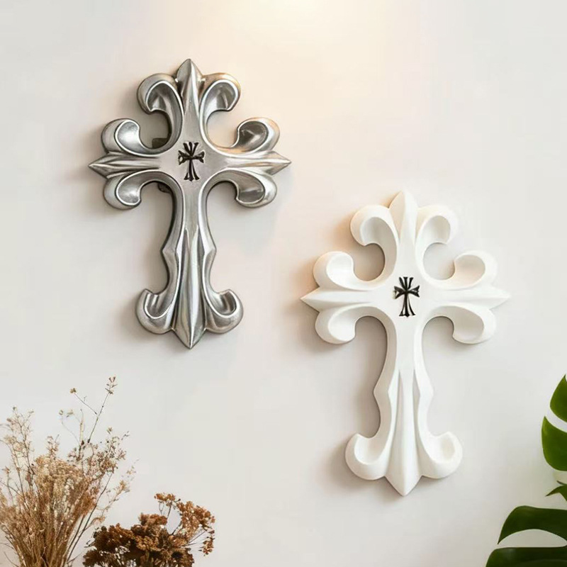 Retro Cross Wall Decor Gothic  - Resin Art Wallpaper ulasan dan harga