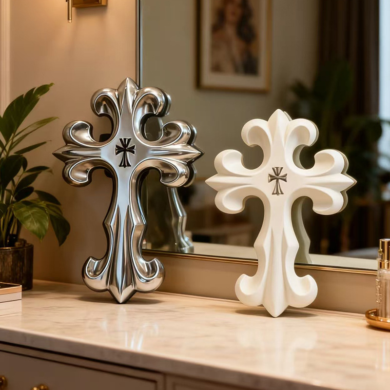 Retro Cross Wall Decor Gothic  - Resin Art Wallpaper ulasan dan harga