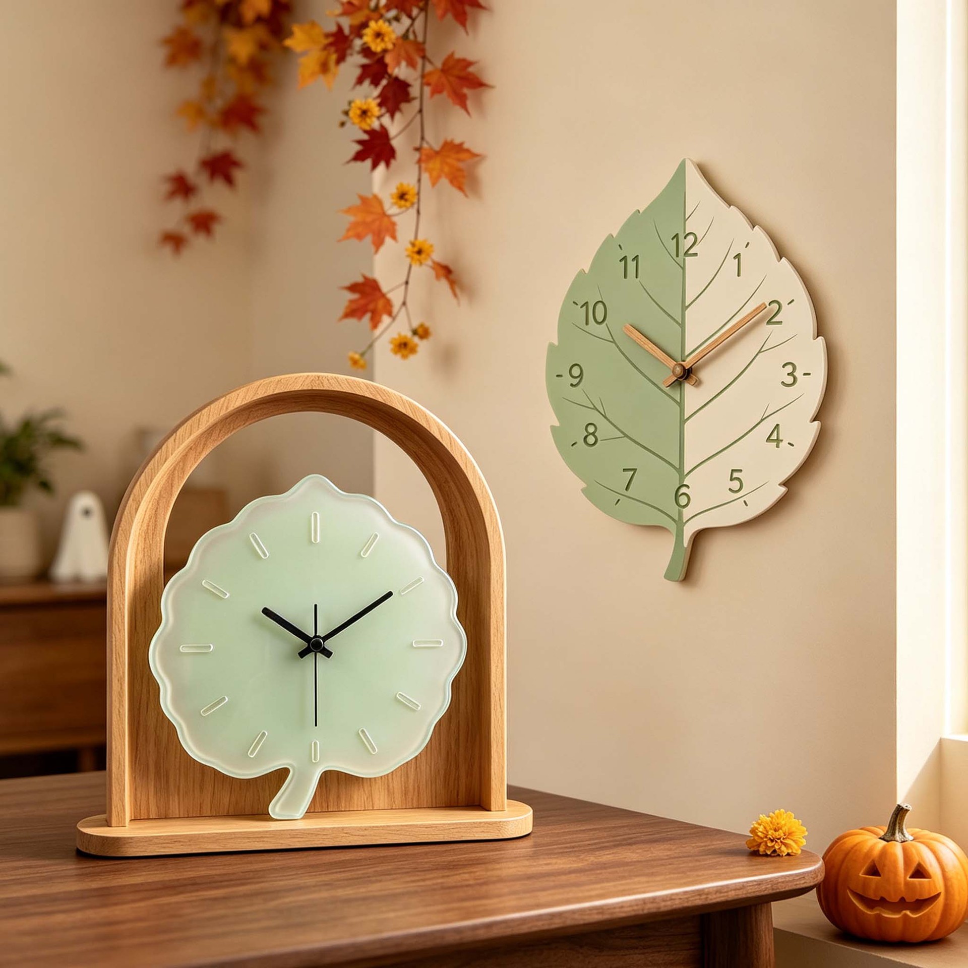Clock Silicone Molds Leaf Vein - Resin Art Wallpaper ulasan dan harga