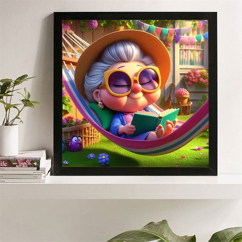 Frameless, Grandma Diamond Pai - Resin Art Wallpaper ulasan dan harga