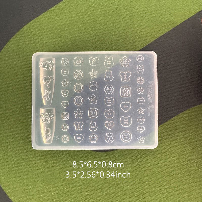 1pcs 3D Buttons Nail Art Silic - Resin Art Equipment ulasan dan harga