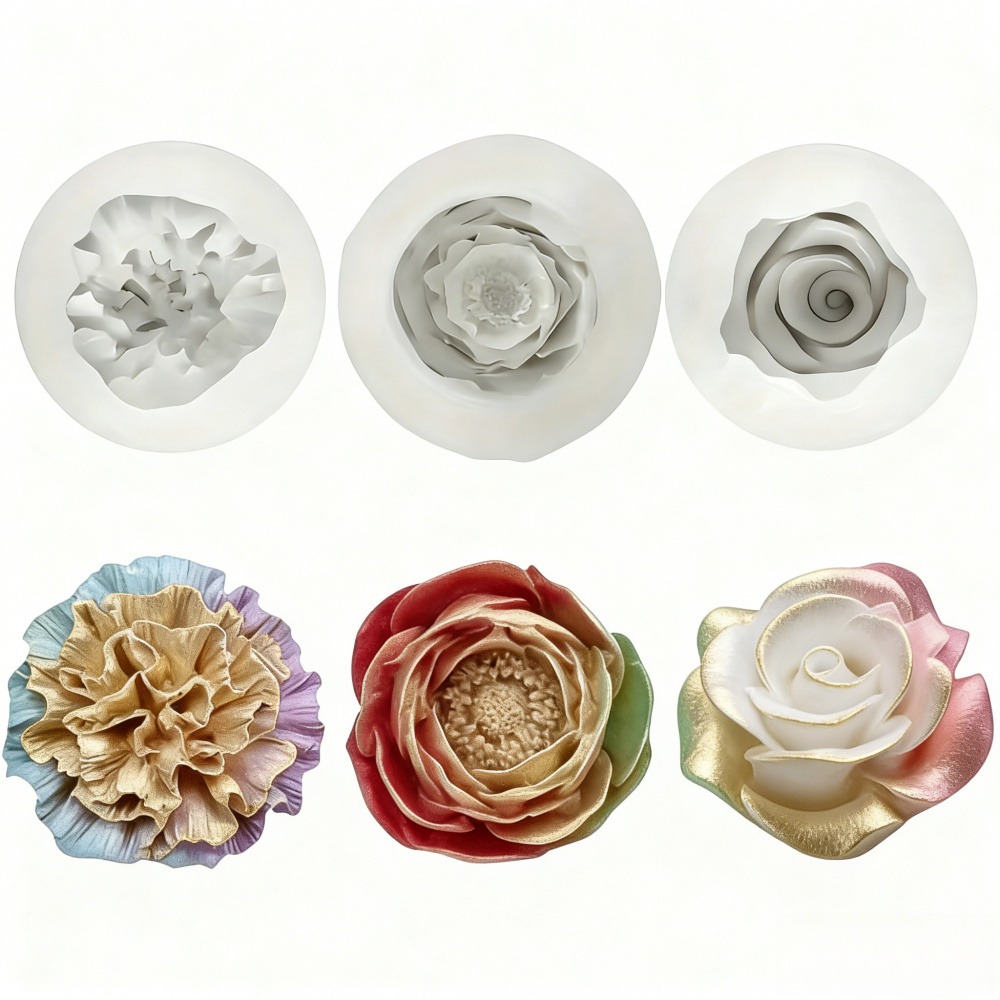 3-Piece Silicone Molds for Ros - Resin Art Wedding Gift ulasan dan harga