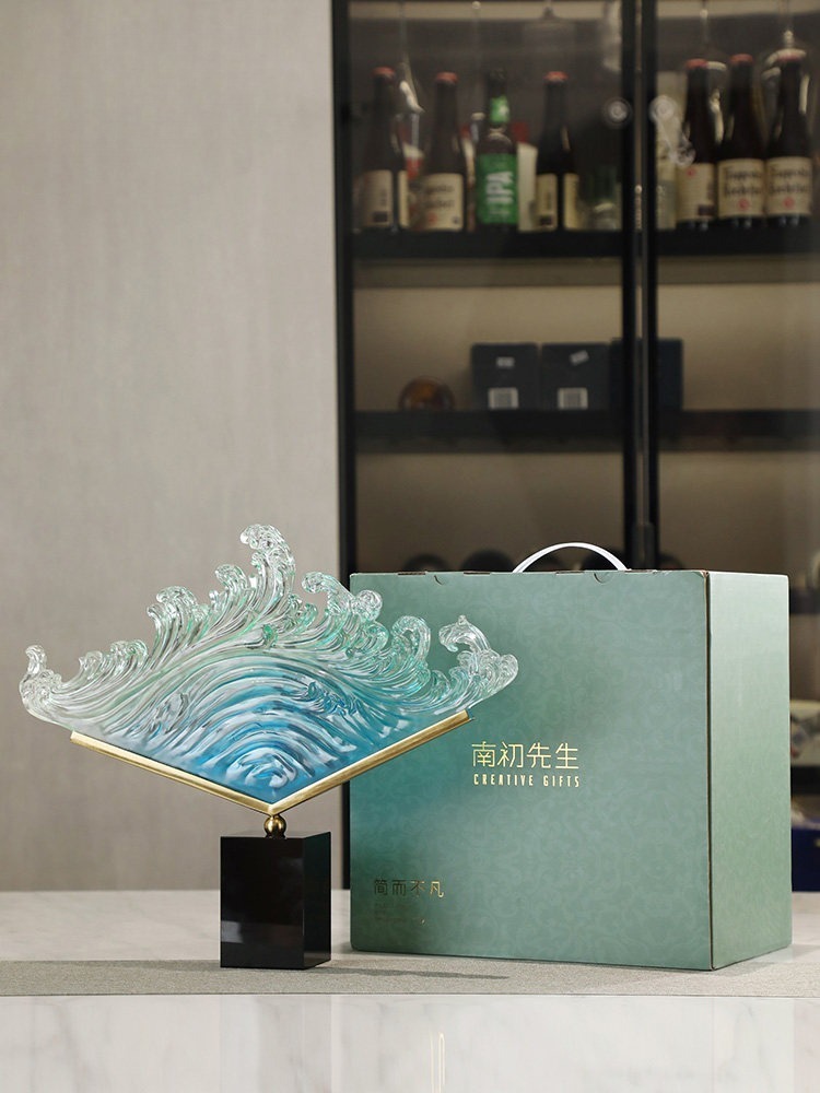 Transparent Gradient Ocean Wav - Resin Art Wedding Gift ulasan dan harga