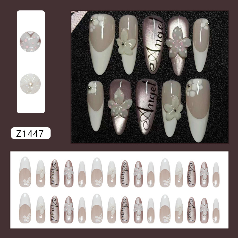 30pcs Almond Shape French Fake - Resin Art Alphabet ulasan dan harga