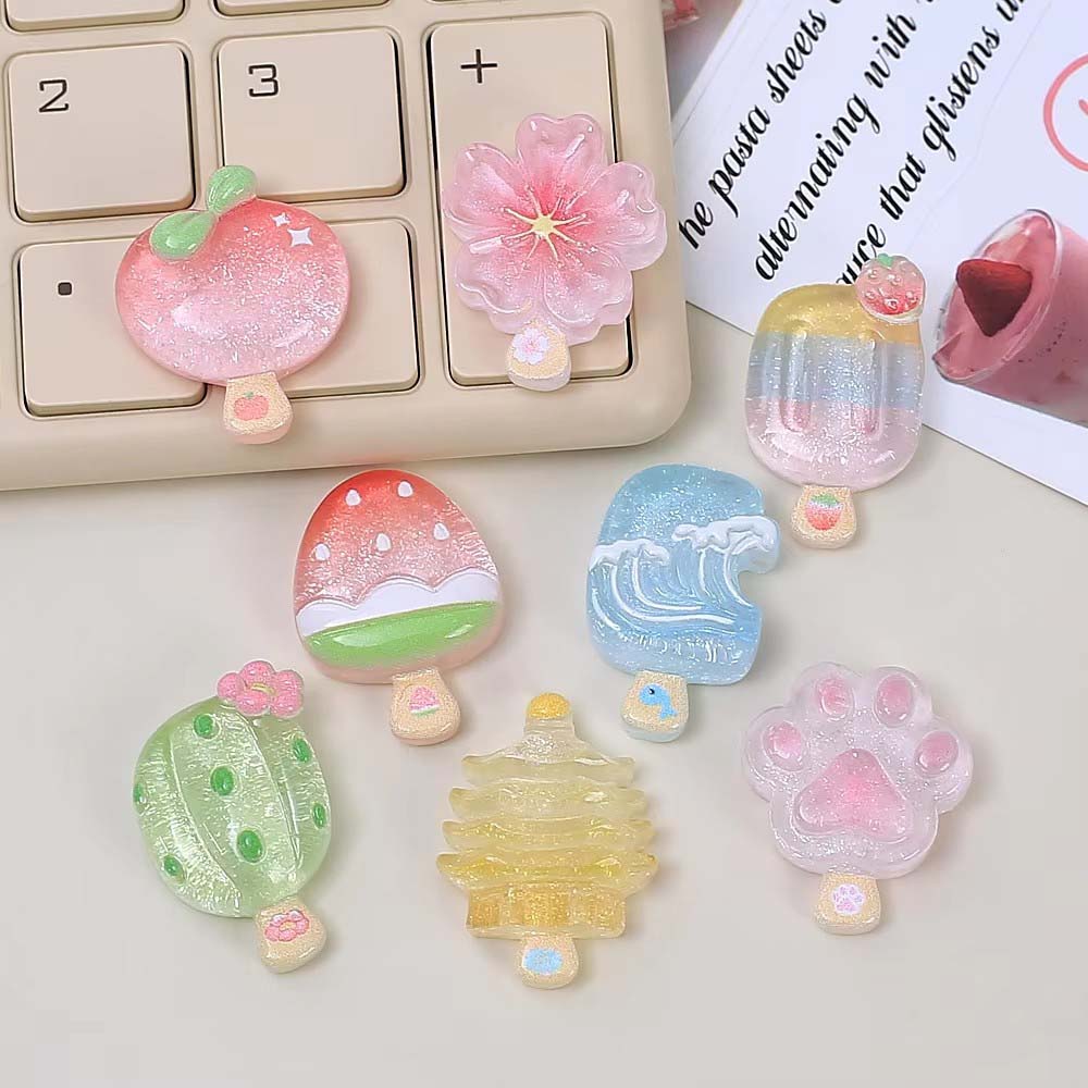 10pcs Kawaii Transparent Summe - Resin Art Case ulasan dan harga
