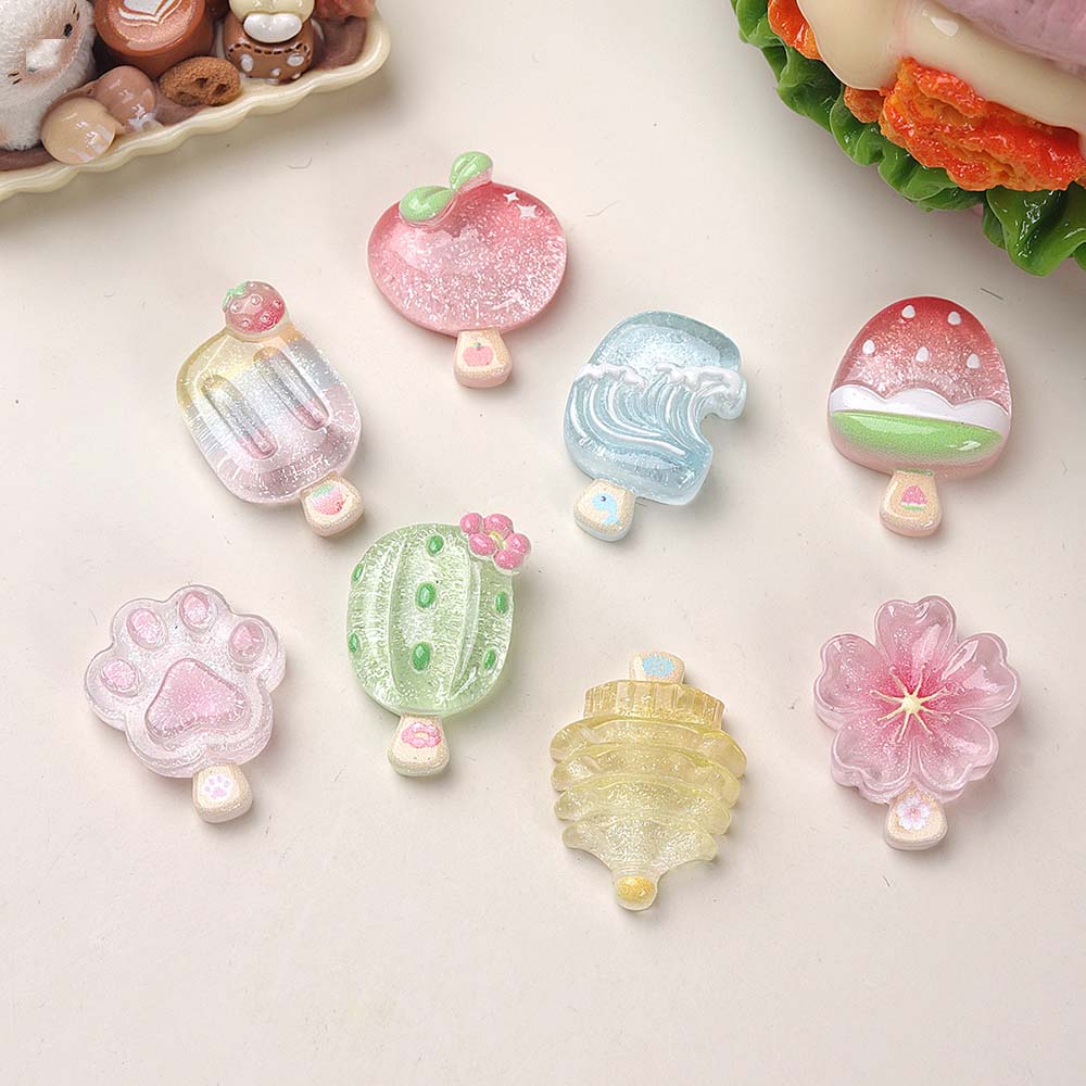 10pcs Kawaii Transparent Summe - Resin Art Case ulasan dan harga