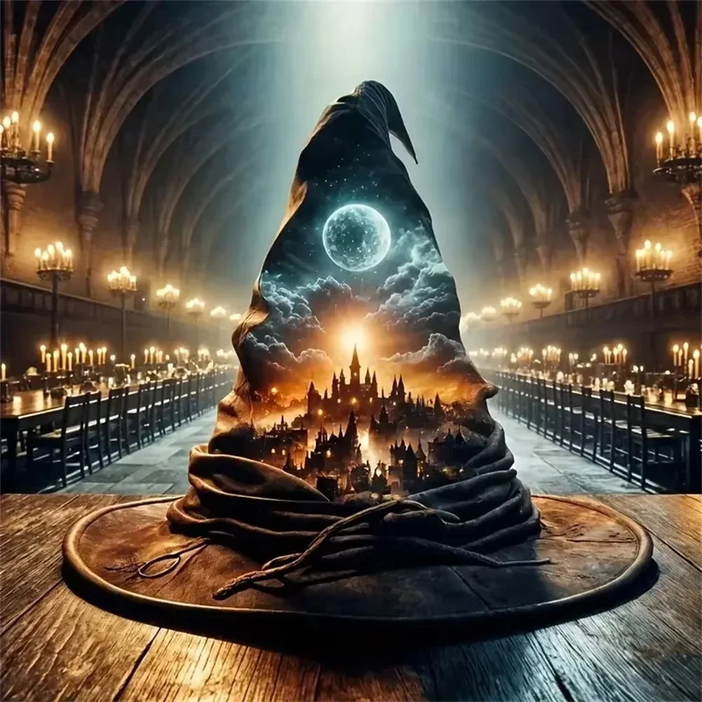 DIY Dark Fantasy Wizard Hat Wi - Resin Art Wallpaper ulasan dan harga